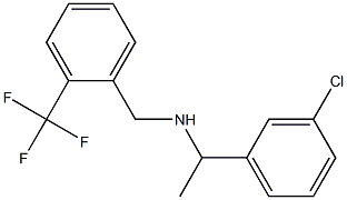 [1-(3-chlorophenyl)ethyl]({[2-(trifluoromethyl)phenyl]methyl})amine 结构式