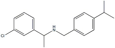 [1-(3-chlorophenyl)ethyl]({[4-(propan-2-yl)phenyl]methyl})amine 结构式
