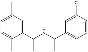 [1-(3-chlorophenyl)ethyl][1-(2,5-dimethylphenyl)ethyl]amine 结构式