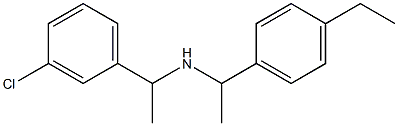 [1-(3-chlorophenyl)ethyl][1-(4-ethylphenyl)ethyl]amine 结构式