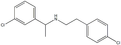 [1-(3-chlorophenyl)ethyl][2-(4-chlorophenyl)ethyl]amine 结构式