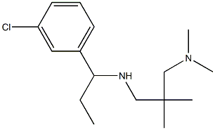 [1-(3-chlorophenyl)propyl]({2-[(dimethylamino)methyl]-2-methylpropyl})amine 结构式