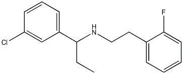 [1-(3-chlorophenyl)propyl][2-(2-fluorophenyl)ethyl]amine 结构式