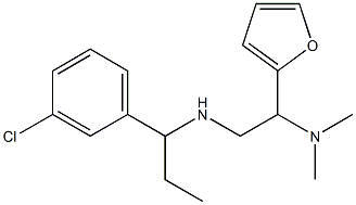[1-(3-chlorophenyl)propyl][2-(dimethylamino)-2-(furan-2-yl)ethyl]amine 结构式