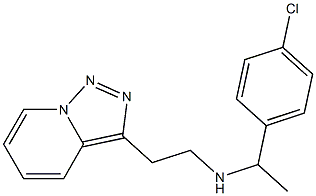 [1-(4-chlorophenyl)ethyl](2-{[1,2,4]triazolo[3,4-a]pyridin-3-yl}ethyl)amine 结构式