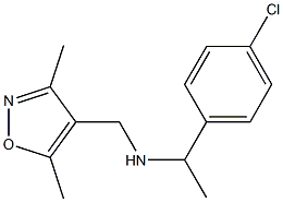 [1-(4-chlorophenyl)ethyl][(3,5-dimethyl-1,2-oxazol-4-yl)methyl]amine 结构式