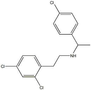 [1-(4-chlorophenyl)ethyl][2-(2,4-dichlorophenyl)ethyl]amine 结构式