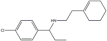 [1-(4-chlorophenyl)propyl][2-(cyclohex-1-en-1-yl)ethyl]amine 结构式