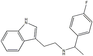 [1-(4-fluorophenyl)ethyl][2-(1H-indol-3-yl)ethyl]amine 结构式