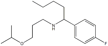 [1-(4-fluorophenyl)pentyl][3-(propan-2-yloxy)propyl]amine 结构式