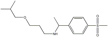 [1-(4-methanesulfonylphenyl)ethyl][3-(2-methylpropoxy)propyl]amine 结构式