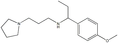 [1-(4-methoxyphenyl)propyl][3-(pyrrolidin-1-yl)propyl]amine 结构式