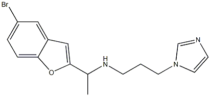 [1-(5-bromo-1-benzofuran-2-yl)ethyl][3-(1H-imidazol-1-yl)propyl]amine 结构式