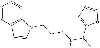 [1-(furan-2-yl)ethyl][3-(1H-indol-1-yl)propyl]amine 结构式