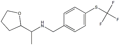 [1-(oxolan-2-yl)ethyl]({4-[(trifluoromethyl)sulfanyl]phenyl}methyl)amine 结构式