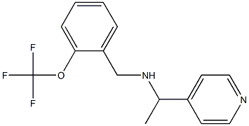 [1-(pyridin-4-yl)ethyl]({[2-(trifluoromethoxy)phenyl]methyl})amine 结构式