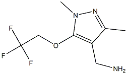 [1,3-dimethyl-5-(2,2,2-trifluoroethoxy)-1H-pyrazol-4-yl]methanamine 结构式