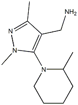 [1,3-dimethyl-5-(2-methylpiperidin-1-yl)-1H-pyrazol-4-yl]methanamine 结构式