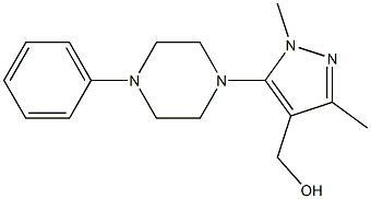 [1,3-dimethyl-5-(4-phenylpiperazin-1-yl)-1H-pyrazol-4-yl]methanol 结构式