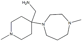 [1-methyl-4-(4-methyl-1,4-diazepan-1-yl)piperidin-4-yl]methanamine 结构式
