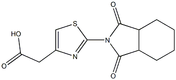 [2-(1,3-dioxooctahydro-2H-isoindol-2-yl)-1,3-thiazol-4-yl]acetic acid 结构式