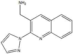 [2-(1H-pyrazol-1-yl)quinolin-3-yl]methanamine 结构式