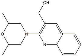 [2-(2,6-dimethylmorpholin-4-yl)quinolin-3-yl]methanol 结构式