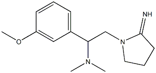 [2-(2-iminopyrrolidin-1-yl)-1-(3-methoxyphenyl)ethyl]dimethylamine 结构式