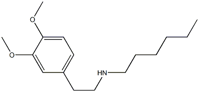 [2-(3,4-dimethoxyphenyl)ethyl](hexyl)amine 结构式