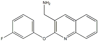 [2-(3-fluorophenoxy)quinolin-3-yl]methanamine 结构式