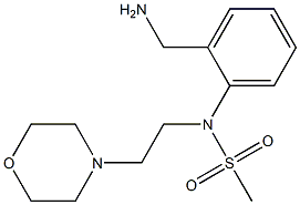 [2-(aminomethyl)phenyl]-N-[2-(morpholin-4-yl)ethyl]methanesulfonamide 结构式