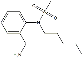 [2-(aminomethyl)phenyl]-N-pentylmethanesulfonamide 结构式