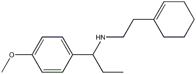 [2-(cyclohex-1-en-1-yl)ethyl][1-(4-methoxyphenyl)propyl]amine 结构式