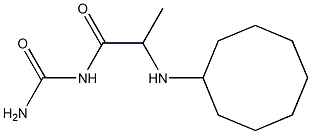 [2-(cyclooctylamino)propanoyl]urea 结构式