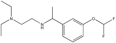 [2-(diethylamino)ethyl]({1-[3-(difluoromethoxy)phenyl]ethyl})amine 结构式