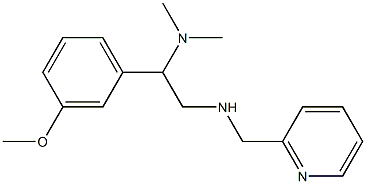 [2-(dimethylamino)-2-(3-methoxyphenyl)ethyl](pyridin-2-ylmethyl)amine 结构式