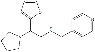 [2-(furan-2-yl)-2-(pyrrolidin-1-yl)ethyl](pyridin-4-ylmethyl)amine 结构式