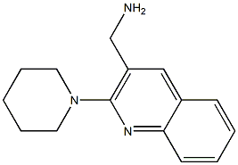 [2-(piperidin-1-yl)quinolin-3-yl]methanamine 结构式