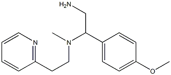 [2-amino-1-(4-methoxyphenyl)ethyl](methyl)[2-(pyridin-2-yl)ethyl]amine 结构式