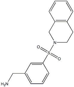 [3-(1,2,3,4-tetrahydroisoquinoline-2-sulfonyl)phenyl]methanamine 结构式