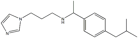 [3-(1H-imidazol-1-yl)propyl]({1-[4-(2-methylpropyl)phenyl]ethyl})amine 结构式