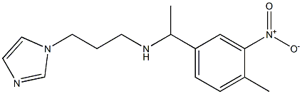 [3-(1H-imidazol-1-yl)propyl][1-(4-methyl-3-nitrophenyl)ethyl]amine 结构式