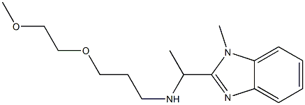 [3-(2-methoxyethoxy)propyl][1-(1-methyl-1H-1,3-benzodiazol-2-yl)ethyl]amine 结构式