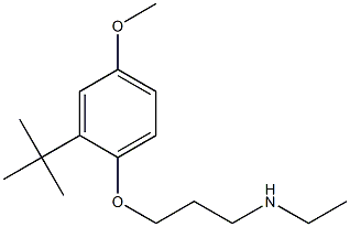 [3-(2-tert-butyl-4-methoxyphenoxy)propyl](ethyl)amine 结构式