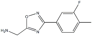 [3-(3-fluoro-4-methylphenyl)-1,2,4-oxadiazol-5-yl]methanamine 结构式