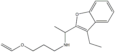 [3-(ethenyloxy)propyl][1-(3-ethyl-1-benzofuran-2-yl)ethyl]amine 结构式