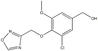 [3-chloro-5-methoxy-4-(1,2,4-oxadiazol-3-ylmethoxy)phenyl]methanol 结构式