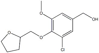[3-chloro-5-methoxy-4-(oxolan-2-ylmethoxy)phenyl]methanol 结构式