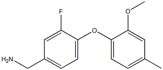 [3-fluoro-4-(2-methoxy-4-methylphenoxy)phenyl]methanamine 结构式