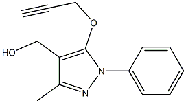 [3-methyl-1-phenyl-5-(prop-2-yn-1-yloxy)-1H-pyrazol-4-yl]methanol 结构式